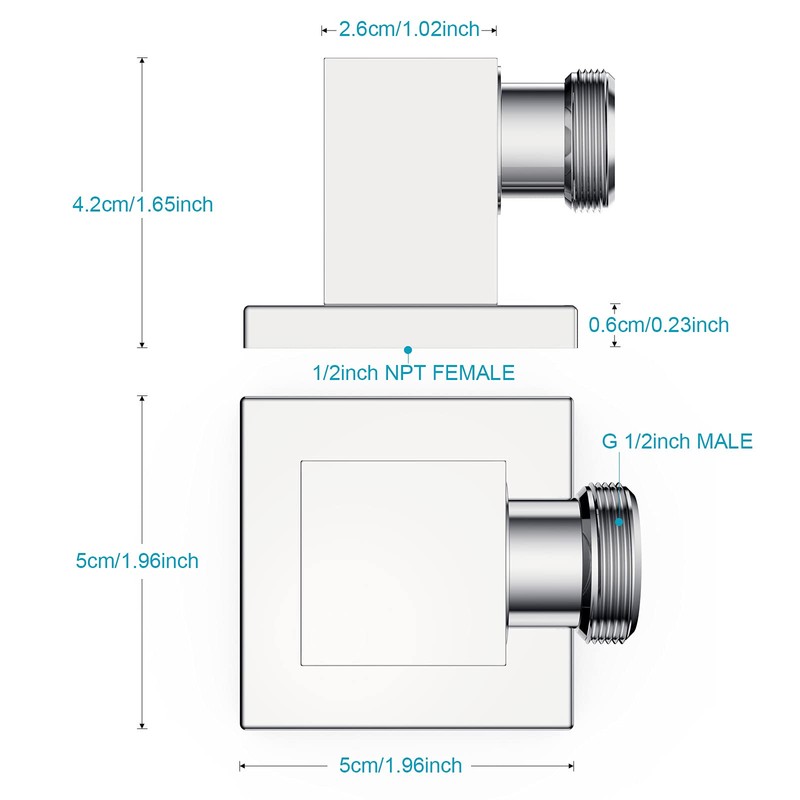 Lavatrum Wall Mounted Supply Elbow, Wall Elbow for Hand Shower,