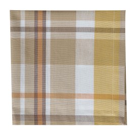 Split P Keaton Plaid Napkin Set of 4, Brown 18 X 18 Inch Plaid Table Napkin for Fall, Country, and Farmhouse Decor Styles, Reusable 100% Cotton Orange Cloth Napkin for Everyday Use, Machine Washable