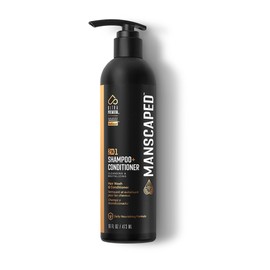 Manscaped 2-in-1 Shampoo & Conditioner, UltraPremium Formula Infused with Sea Kelp, Coconut Water, Aloe for Nourishing and Hydrating Hair (16 oz Aluminium Bottle)