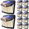 CLAONER Solar Motion Sensor Lights Outdoor, 12 Pack Solar Fence