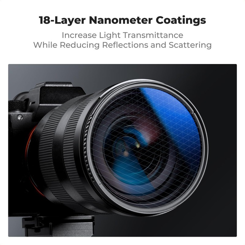 K&F CONCEPT 82mm Star Filter 6 Points Cross Short Ray