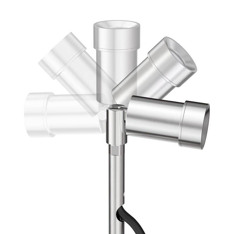 ledscom.de Small LED Garden Spotlight with Ground Spike SPICO for