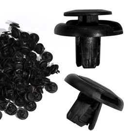 100 PCS Fastener Rivet Push Clips Plastic Fastener Clips Fit for Front Fender Liner Trim Panel Bumper Shield Rivet Kit Clips for 8mm Hole Compatible with Honda Acura Replaces OE # 91512-SX0-003