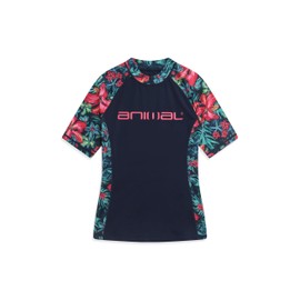 Animal Lucie Womens Rash Vest - Quick Drying Top with UPF 50, Chlorine & Saltwater Resistant - for Beach & Water Sports Red Women's Size 10