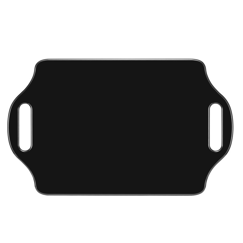 スノーフレーク ハンドル付き大型ハンドミラー - ヘアスタイリスト用サロンミラー - 長方形バーバーハンドヘルドミラー(ブラック)