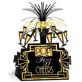 Great 20's Table Centerpiece - Pop Fizz Cheers 1920's Party Tableware Decoration