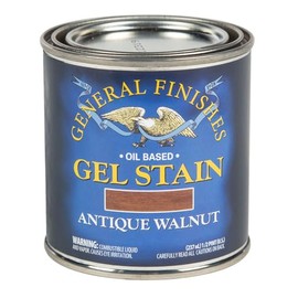 General Finishes Oil Base Gel Stain, 1/2 Pint, Antique Walnut