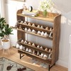 Vividwood Shoe Storage Cabinet with 2 Flip Drawers, Wooden Shoe