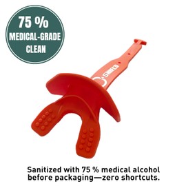 O Shield Mouthguard Airtight with Strap and Vortex Design, Generating Enough Airflow, Professional Stylish Ergonomic Fashion, Orange