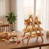 3 Tier Foldable Cupcake Stand, Rectangle Wooden Serving Tray, Farmhouse