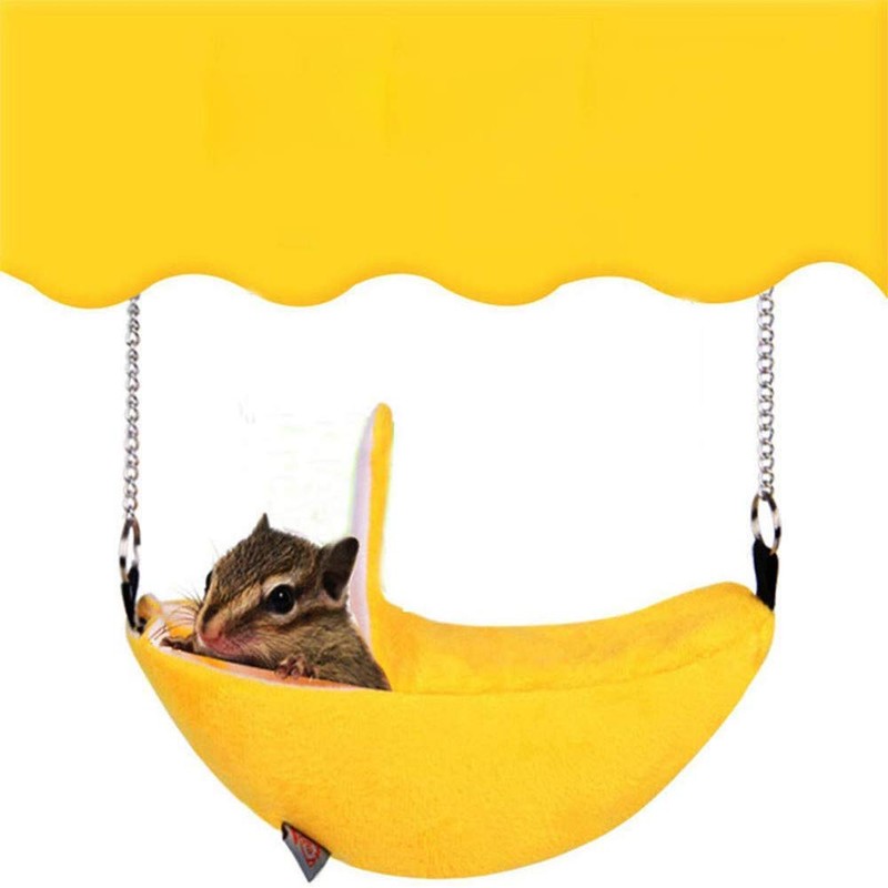 1 Pack Hamster Hanging House Hammock Banana Design Cotton Cage
