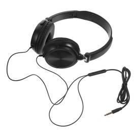 Operitacx Kopfhörer mit Mikrofon Faltbare Over Ear Headsets mit Lautstärkeregelung Kompatibel mit Smartphones Pc Laptop Tablet Schwarz Leicht Tragbar für Musikgenuss