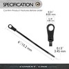 100 Nylon Cable Wire Zip Ties Mounting Hole Nail Screw