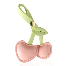 Andibro Cherry Bag Charm, Cute PU Cherry Key Ring, Bag Accessory for Purses, Bags, Handbags, pink