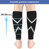Novetec Calf Compression Sleeve for Men Women Reflective Footless Socks