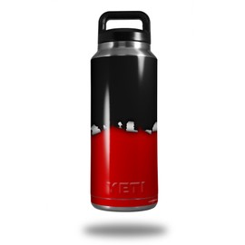 WraptorSkinz Skin Decal Wrap for Yeti Rambler Bottle 36oz Ripped Colors Black Red (YETI NOT INCLUDED)