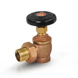 Midline Valve 6I364 Steam Radiator Valve; Air Vent Temperature Control; 1-1/4 in. FIP x Male Union; Brass
