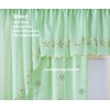 Today's Curtain, Emelia Embroidery Sheer Swag 38", Sage, 59" W