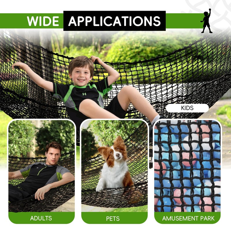 TOPNEW Double Layers Climbing Cargo Net - 9.9FT x 9.9FT