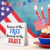 4th of July Decor Patriotic Desk Sign Home Of The