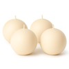Biedermann & Sons 8-Hour Long Burning Unscented Round Ball Candles,