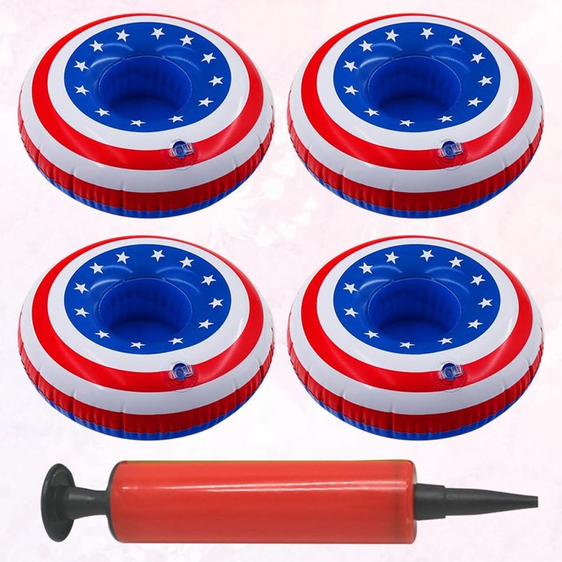 ORFOFE Star Pattern Floating Piece PVC Cup Holder Set for