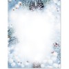 PaperDirect Snowy Winter Daydream Border Papers, Elegant Winter Design with