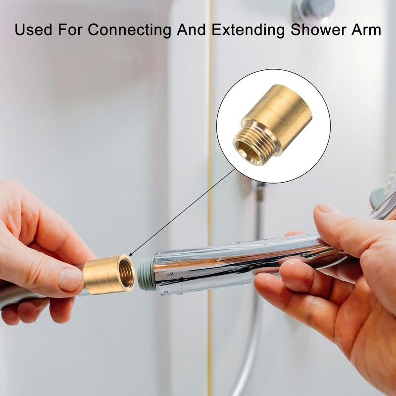 sourcing map 2 Pcs Shower Head Extension Arm 36mm Length