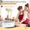 FoldTier 1 Pcs Large Stainless Steel Bread Container with Lid,