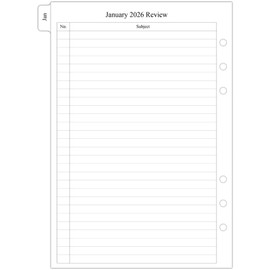 newestor A5 Monthly Planner Refill, July 2025 to Dec 2026, 1 Month on 2 Pages with Tabs, Compatible with Filofax A5 Organiser