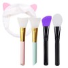 Pack of 4 Face Mask Brush Cosmetic Brush with Cat