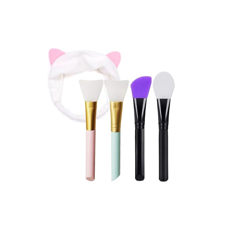 Pack of 4 Face Mask Brush Cosmetic Brush with Cat