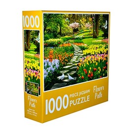Flower Path Jigsaw Puzzles 1000 Pieces for Adults, Teens and Kids by Page Publications