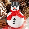 NIYANGLE Christmas Snowman Kit, Mini Black Hats Nose & Buttons