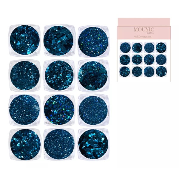 Mouyic Decoracion Para Uñas Manualidades Manicura 12 Frascos