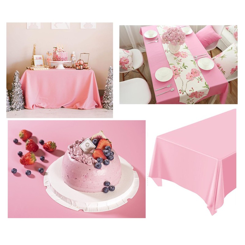 1 Pack Plastic Tablecloths Disposable Table Covers 54 inch x108