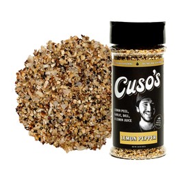 Cuso Cuts Lemon Pepper Seasoning BBQ Rub - Lemon Pepper Powder Chicken Wing Rub - Chicken Seasonings, Spices for Grill, Marinade & Smoking - 1 Count