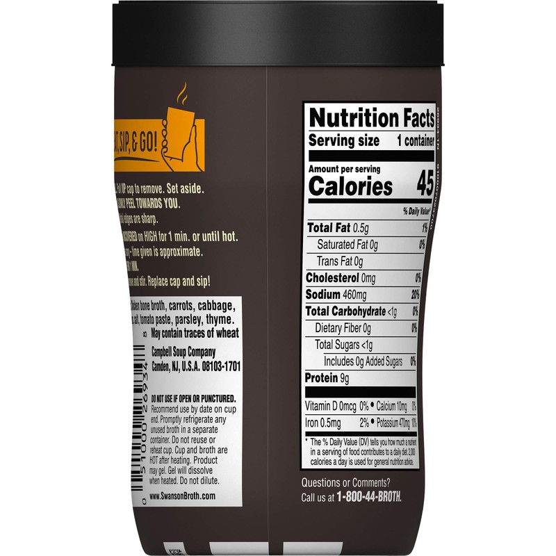 Swanson Sipping Bone Broth, Chicken Bone Broth, 10.75 Ounce Sipping