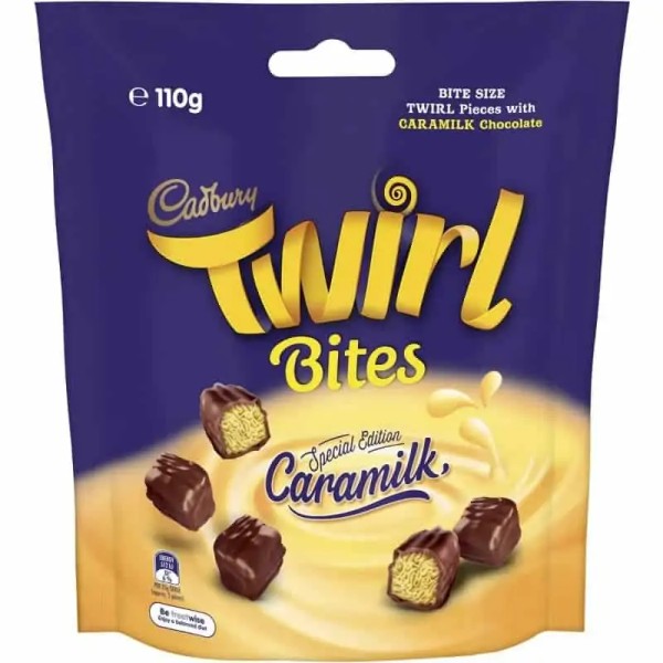 Cadbury Bulk Cadbury Caramilk Twirl Bites 130g _ 12 units