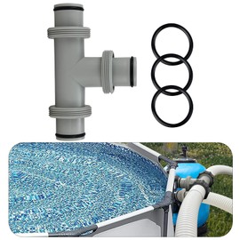 T Joint Pool Hose Connector 1.5"to 1.5",Filter Pump Hose Connector,Pool Hose Adapter for Pool Parts and Accessories (1.5" to 1.5"-3 Heads)