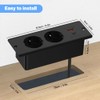KBIBCK Einbausteckdose mit USB und Type-C, 4-in-1 Tischsteckdose, 2-Fach Einbau