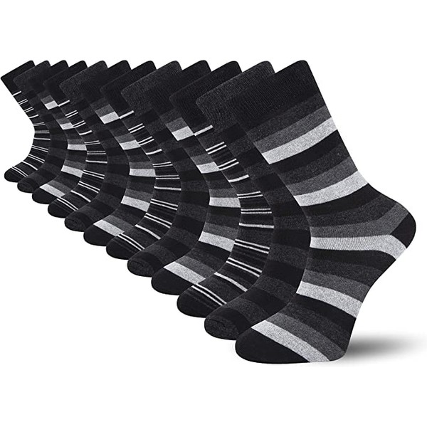 Cob Stallion- Multi-Stripe Men's Socks, Multicoloured Black Socks for Men,