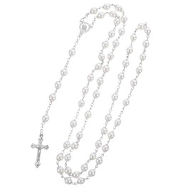 Rosaria Beads Catholic, Communion Rosary with Retro Cross, Elegant Cross, Christening Communion Wedding Communion Party