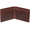 Mancini Buffalo RFID Secure Wallet with Coin Pocket, Brown