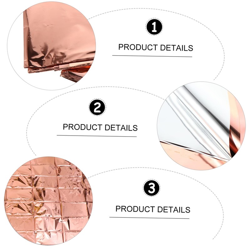 Mikinona 2pcs Rose Gold Tablecloth Wedding Party Tablecloth Party Table