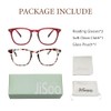 JiSoo 2 Pack Reading Glasses Women 1.5 Stylish Designer Readers