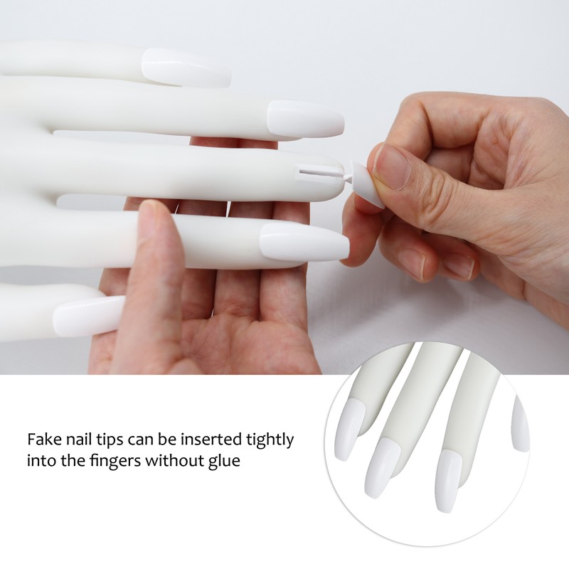 Silicone Nail Art Practice Hand Bendable Joints False Nail Tips