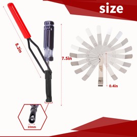 Relioky Valve Adjustment Tool for 10mm Jam Nut,with Angled Feeler Gauge, Slotted Valve Adjusting Stud,Valve Lash Adjustment Tool for Honda,Toyota,Nissan and Other Japanese Car Engines