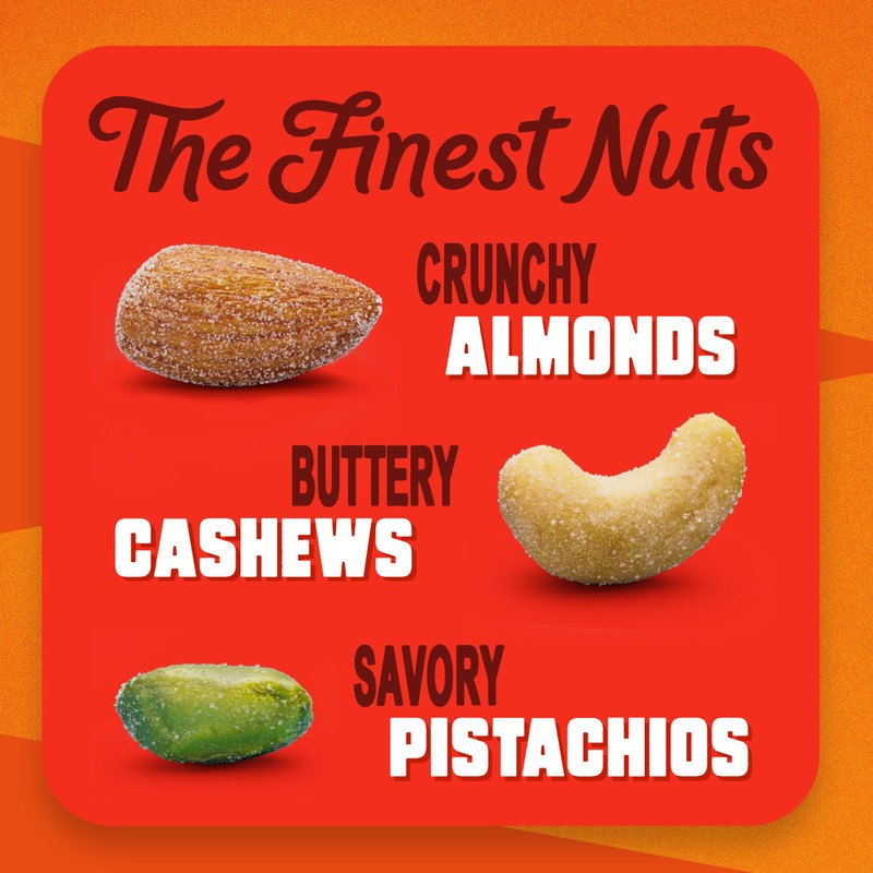 Blue Diamond Almonds, Mixed Nuts Smokehouse Flavored Deluxe Snack Nuts,