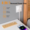 Recessed Power Strip with USB, Recessed Power Outlet with 2